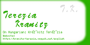 terezia kranitz business card